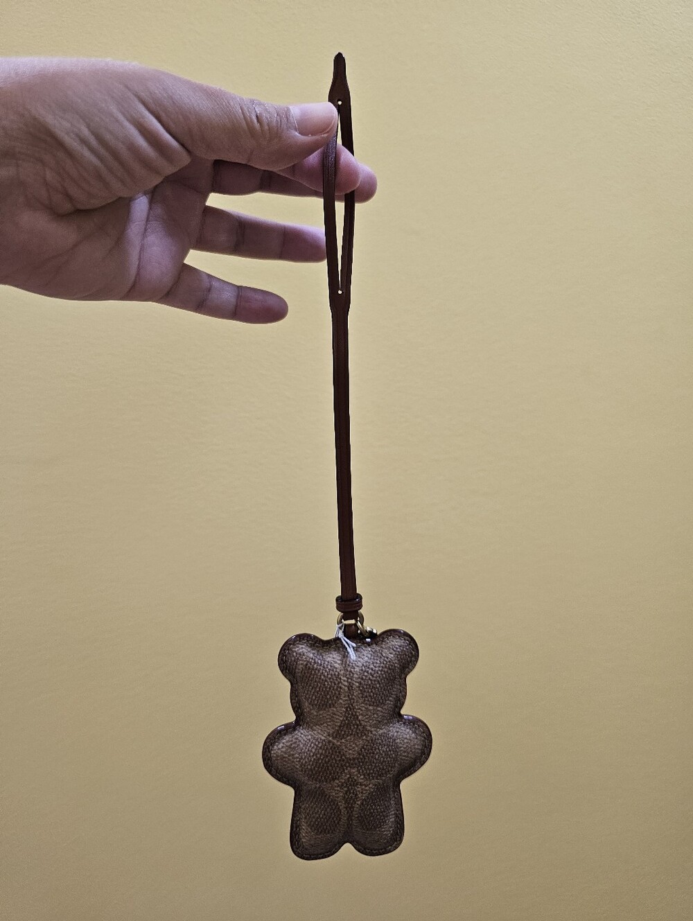 Coach Bear Puffy Bag Charm in Signature Canvas - Picture 6 of 7